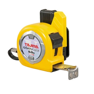 Tajima Mag Convex Goatu Lock 5.0m width 25mm Tape Measure with Belt Holder - Image 1 of 4