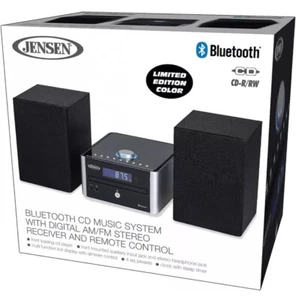 Bookshelf Home Stereo System Bluetooth Cd Player AM FM Radio Stereo Music Jensen - Picture 1 of 4