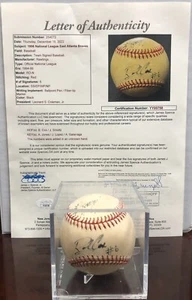 Atlanta Braves Autograph Baseball J.Smoltz B.Cox A. Jones J.Lopez Others JSA COA - Picture 1 of 15