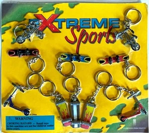 Xtreme Sports LOT OF 11 KeyChain Bicycle Skateboard Snowboard Scooter 2"Capsules - Picture 1 of 7