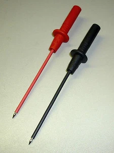 2 Stück Prüfspitzen 4 mm Stecker, schwarz + rot  - max. 1000V / Cat II - Picture 1 of 1