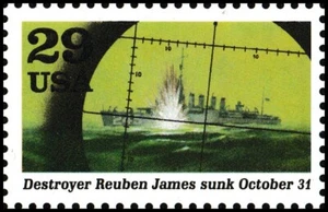 US 2559f 1941 A World at War Destroyer Reuben James 29c single MNH 1991 - Picture 1 of 1