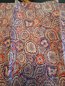 Vintage 1950s fabric Cotton Rondo (70 Inches 35 psychedelic Floral/Dress - Picture 1 of 2