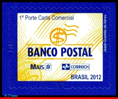 3231 BRASIL 2012 SERIE DE PRODUCTOS Y SERVICIOS POSTALES: BANCO POSTAL, RHM 862, MNH Foto 1 de 2