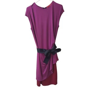 Narciso Rodriguez for Design Nation Pink and Red Dress w/ Black Belt Size S - Picture 1 of 14