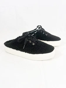 Lucky Brand Womens Black Sherling Slip On Sneaker Mule Winter Shoes Sz 7.5 - Picture 1 of 12