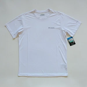 NEW Columbia Hike Crew T-Shirt Men’s Size M Pullover Tee Omni-Wick White AO1419 - Picture 1 of 16