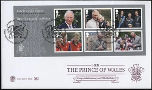 GB. FDC-MS. The Prince of Wales 70th Birthday. 2018. Caernarfon. Stuart - Picture 1 of 1