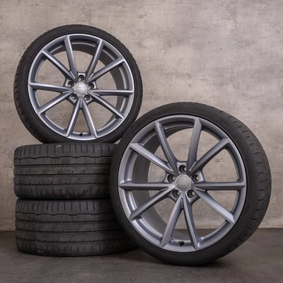 Audi A5 S5 Felgen 20 Zoll 8T 8F B8 Sommerräder 8T0601025CQ titan matt - Bild 1 von 4