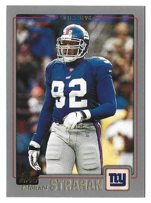 MICHAEL STRAHAN 2001 Topps Football # 112 New York Giants HOF NM - MT - Image 1 of 2