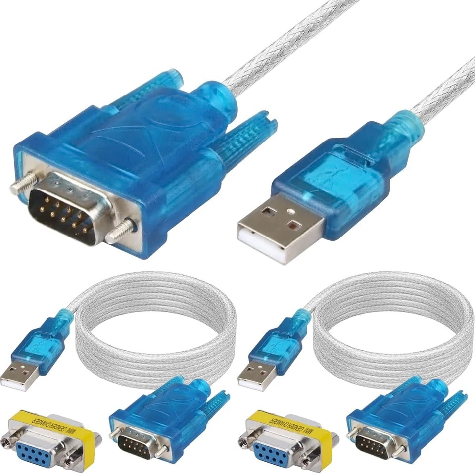 USB to RS232 Serial Cable Adapter DB9 9 Pin Male to USB 2.0 Type A with Chipset - image 1 of 4