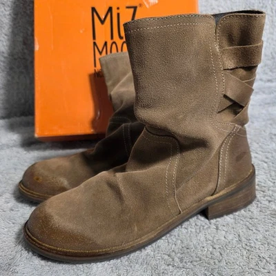 Botines Miz Mooz Demy Mujer Gamuza Taupe Cremallera Lateral EU 40 Hechos en España Foto 1 de 4