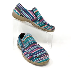 Roper Womens Multicolored Canvas Slip on Flat Comfort Shoes, Size 7.5 - Picture 1 of 11