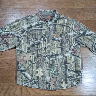 Game Winner Long Sleeve Break Up Infinity Camo Button Down T-Shirt Mens 2XL XXL - Image 1 of 4