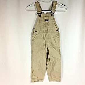 Oshkosh Bgosh Pantalones Caqui Mono Talla 4T Forrado Beige Una Pieza Algodón - Imagen 1 de 5