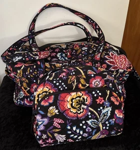 Vera Bradley kultige kleine Reisetasche Weekender & flache Kosmetiktasche - Bild 1 von 10