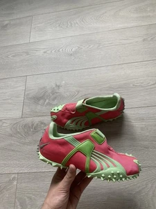 Puma Future Rare Y2K Track Shoes Green/Pink Spiked Vintage Speedcat reflective - Picture 1 of 8