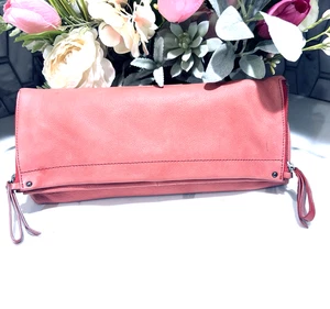 Kenneth Cole Fold Over Clutch Handtasche Koralle - Bild 1 von 10