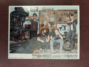 Rainbow crate exclusive 200 pc Brothersong Puzzle Illustrated by Chuck the Goon - Picture 1 of 7
