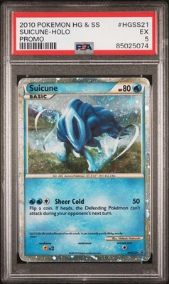 2010 Pokemon Heartgold & Soulsilver Promo #HGSS20,21 Entei & Suicune Holo PSA 5 - Image 1 of 2