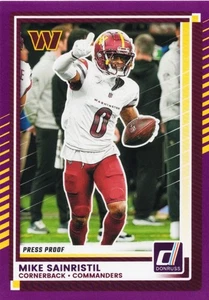 2025 Donruss Mike Sainristil #38 Purple Press Proof Washington Commanders - Picture 1 of 2