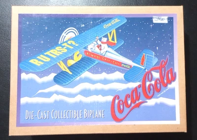 Vintage 1997 Coca-Cola Diecast Stearman Bi-Plane Bank # F601 Polar Bear - Image 1 of 3