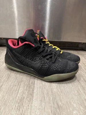 RARE Nike Kobe 9 Elite Low iD BLACK YEEZY GLOW DARK Mens Size 10.5 677992-998 - Image 1 of 4