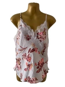 Victoria's Secret Camisole Slip Top Lavender Floral Satin Lace Coquette Sz Small - Picture 1 of 10