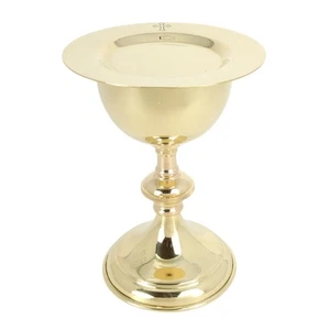 Small Brass Chalice and Paten Set, Religious Sacramental Cup with Dish for Ch... - Picture 1 of 7
