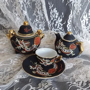 Japan Vintage Dragonware Demitasse Tea / Coffee Set Stamped Nakasima - Picture 1 of 13