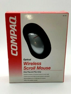 NOS Compaq Optical Wireless Scroll Mouse 26-751 - Image 1 of 2