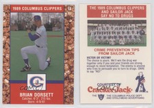 1989 Cracker Jack Columbus Clippers Police Brian Dorsett #12