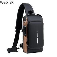 Men Multifunction Anti-theft USB Shoulder Bag Crossbody Travel Sling Chest Pack