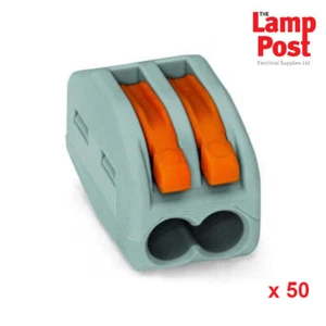 Wago 222-412 2-Way Lever Reusable 32A Connector - Pack of 50 - Picture 1 of 3