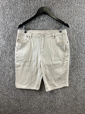 Pantalones cortos Bill Blass Jeans Marfil Bermudas Para mujer Talla 12 Denim Pierna Recta Foto 1 de 4
