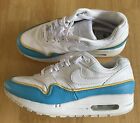 Womens Nike Sneakers Airmax 1 Size US6 Blue And Yellow