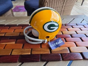 Riddell NFL Throwback Mini Helmet Green Bay Packers 2-bar Facemask - Picture 1 of 2
