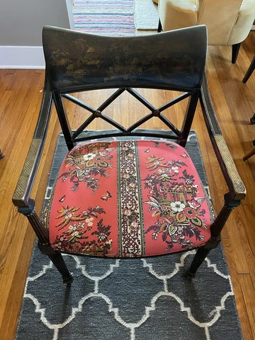 Chinoiserie Regency side chair. Interior  Crafts of Chicago. 1960s Cover