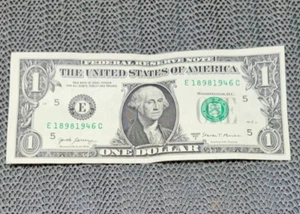 1898-1946 Historical /Tombstone Fancy Serial # Dollar Bill (Philippines History) - Picture 1 of 3
