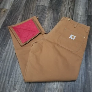 VTG Mens 40x32 Carhartt Quilted Lined Canvas Duck Union Made Pants USA Clean - Picture 1 of 18