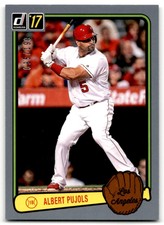 2017 Donruss Retro Variations 1983 Gray Border Albert Pujols 095/199 Angels