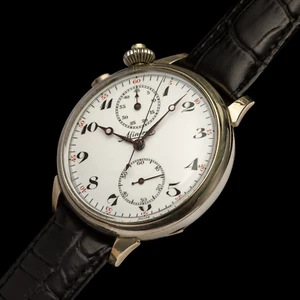 Vintage MINERVA Swiss Marriage Watch Chronograph Collectible Antique Men's Watch - Picture 1 of 6