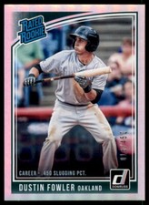 2018 Donruss Career Stat Line Dustin Fowler 016/450 Oakland Athletics #50