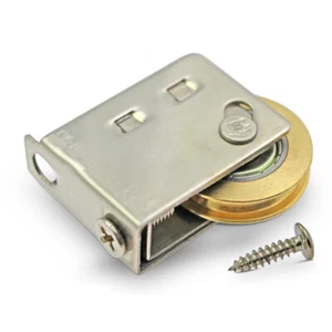 828-Type Stainless Steel &Brass Single Concave Sliding Door Wheels Roller Runner - Picture 1 of 7