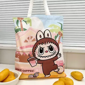 Borsa The Monsters Labubu borsa a tracolla grande capacità borsa in tela misura: 35 cm 40 cm - Foto 1 di 1