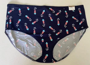 Lane Bryant Cacique 22/24 Panty July 4 Fireworks Cotton High Leg Brief Underwear - Picture 1 of 5