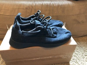 Allbirds Mens Wool Runner Natural Black With Black Sole Size 11 - Picture 1 of 4