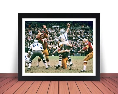 Fotografía enmarcada de Roger Staubach DALLAS COWBOYS - 8x10 u 11x14 (W1) Foto 1 de 4