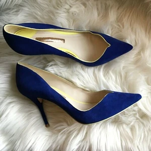 sophia webster shoes size 39.5 blue suede slip on pumps brazil - Picture 1 of 7