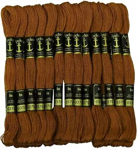 Anchor Threads Cross Stitch Sewing Stranded Cotton Thread Hand Embroidery Brown - Picture 1 of 5